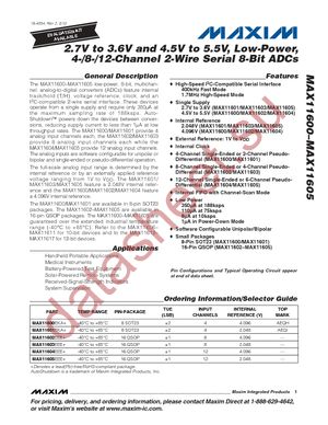 MAX11603EEE+ datasheet  